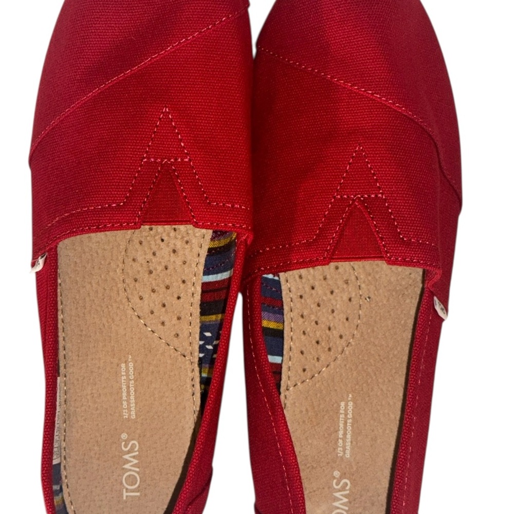 Toms Red Women's Flats - Picture 3 of 10
